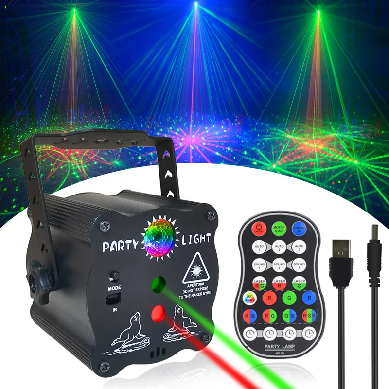Laser Lights,DJ Disco Stage Party Sound Activated RGB Led Projector Time Function With Remote Control for Christmas Decorations
Laser Lights,DJ Disco Stage Party Sound Activated RGB Led Projector Time Function With Remote Control for Christmas Decorations
