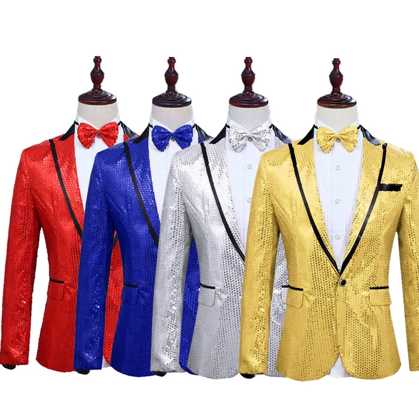 sequins men's suit jacket performance jacket night club singer presides over Coat studio suit Clothes costume Clothes Tops
sequins men's suit jacket performance jacket night club singer presides over Coat studio suit Clothes costume Clothes Tops