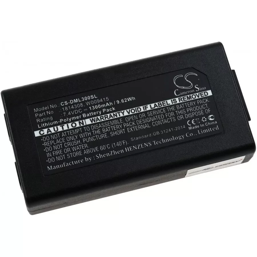 NEW2023 Powery battery for Dymo label printer model W009415, 7,4V, 1300mAh/9,6Wh, Li-Polymer, rechargeable, 78,54mm x 41,18mm x
NEW2023 Powery battery for Dymo label printer model W009415, 7,4V, 1300mAh/9,6Wh, Li-Polymer, rechargeable, 78,54mm x 41,18mm x