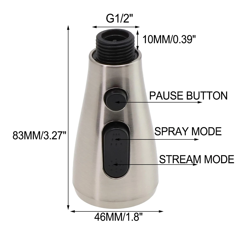 Kitchen Faucets Faucet Sprayer Head Home Replacement Tap Spray Shower Head Sprayer Brushed Kitchen Spare Pull Out
Kitchen Faucets Faucet Sprayer Head Home Replacement Tap Spray Shower Head Sprayer Brushed Kitchen Spare Pull Out