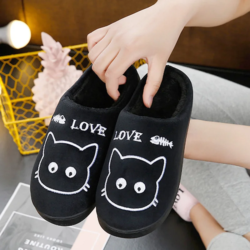 Winter Warm Slippers Women Men Indoor Floor Flat Shoes Cute Cat Warm Home Cotton Plush Suede Soft Slient Slides for Bedroom
Winter Warm Slippers Women Men Indoor Floor Flat Shoes Cute Cat Warm Home Cotton Plush Suede Soft Slient Slides for Bedroom