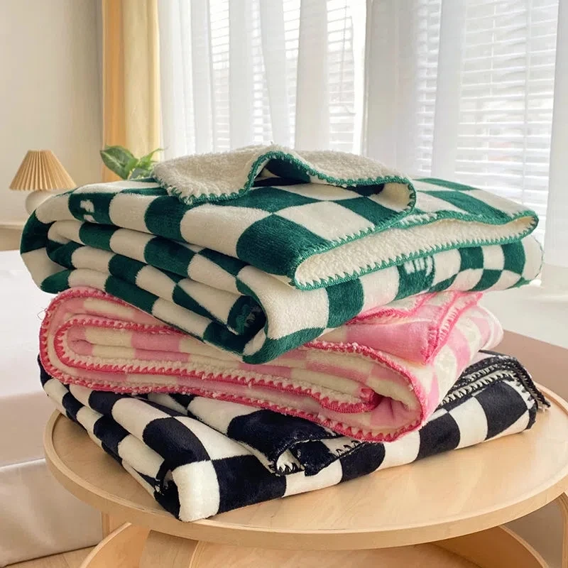Green Checkerboard Throw Sherpa Blankets For Girls Winter Thick Warm Shawl Sofa Bed Office Soft Plaid Blanket 60x100cm 100x150cm
Green Checkerboard Throw Sherpa Blankets For Girls Winter Thick Warm Shawl Sofa Bed Office Soft Plaid Blanket 60x100cm 100x150cm