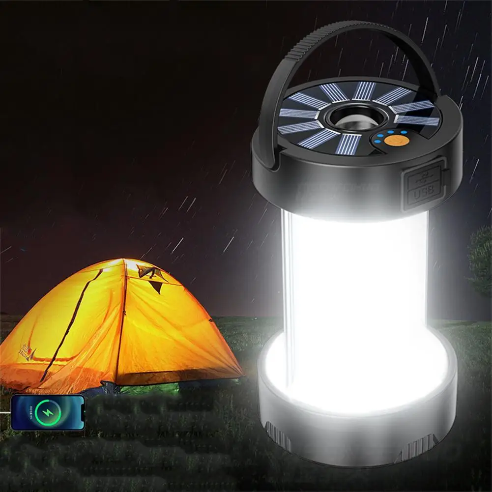 Portable Outdoor Tent Solar Light Multifunctional LED Emergency Lights Bright Flashlight Red Signal Lamp TYPE-C Phone Charging
Portable Outdoor Tent Solar Light Multifunctional LED Emergency Lights Bright Flashlight Red Signal Lamp TYPE-C Phone Charging