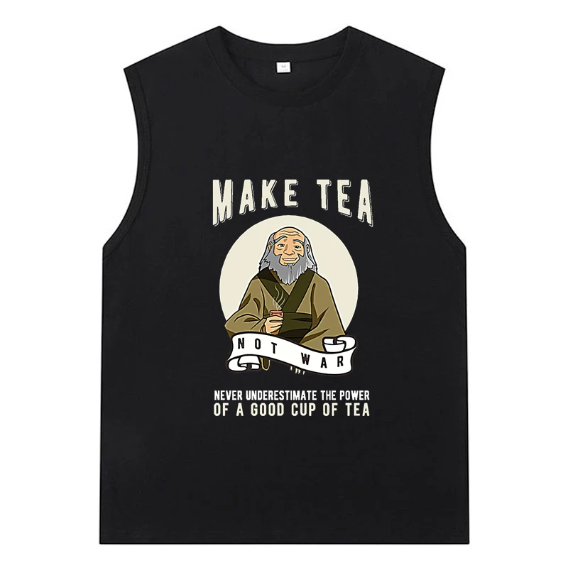 Мужская Летняя хлопковая майка Iroh Make Tea Avatar The Last Airbender однотонная свободная