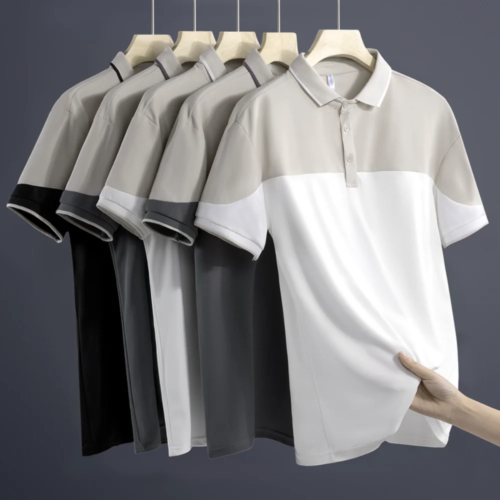 Men's Polo Shirt Patchwork Breathe Cool Top Men's Fashion Clothing 2023 Handsome Casual Polo Shirt Comfortable And Slim Fit
Men's Polo Shirt Patchwork Breathe Cool Top Men's Fashion Clothing 2023 Handsome Casual Polo Shirt Comfortable And Slim Fit