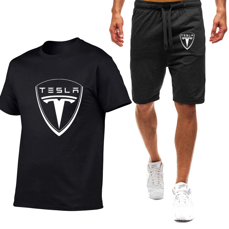 2023 Summer Man's Tesla Car Logo Print Cotton Crewneck Short Sleeves+Hip Hop Drawstring Sweatpants Solid Color High Quality Sets
2023 Summer Man's Tesla Car Logo Print Cotton Crewneck Short Sleeves+Hip Hop Drawstring Sweatpants Solid Color High Quality Sets