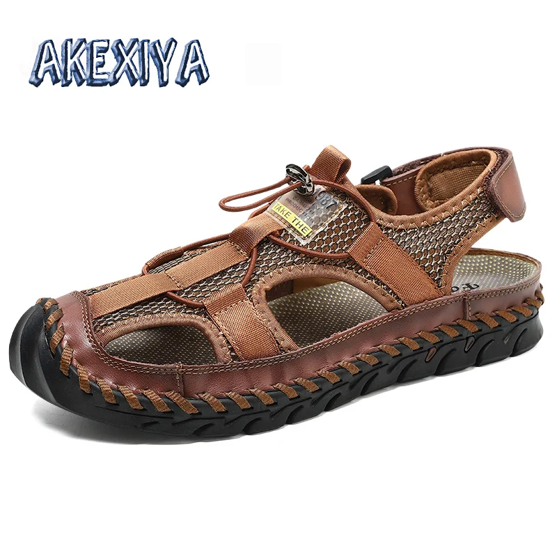 New Summer Men's Sandals Outdoor Genuine Leather Men Leather Sandals Wading Light Classic Formal Men's Sandals Plus Size 38-48
New Summer Men's Sandals Outdoor Genuine Leather Men Leather Sandals Wading Light Classic Formal Men's Sandals Plus Size 38-48