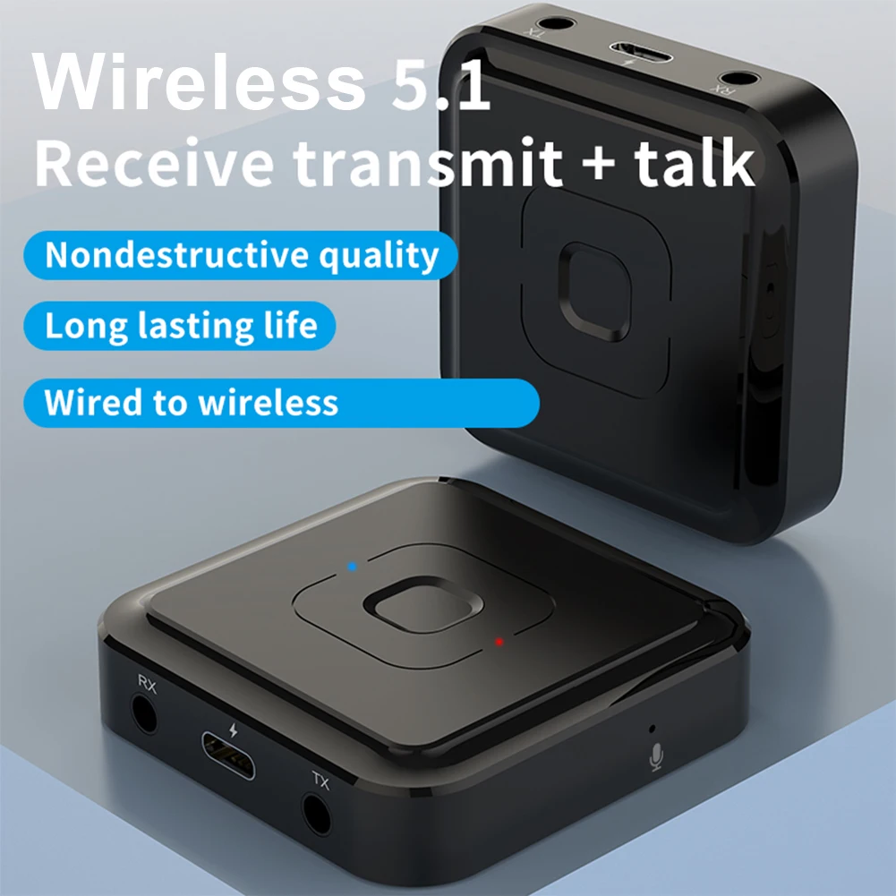 Bluetooth-Compatible Audio Transmitter Receiver 2 In 1 3.5mm Jack Stereo Music Wireless Adapter For Car Headphone Speaker TV PC
Bluetooth-Compatible Audio Transmitter Receiver 2 In 1 3.5mm Jack Stereo Music Wireless Adapter For Car Headphone Speaker TV PC
