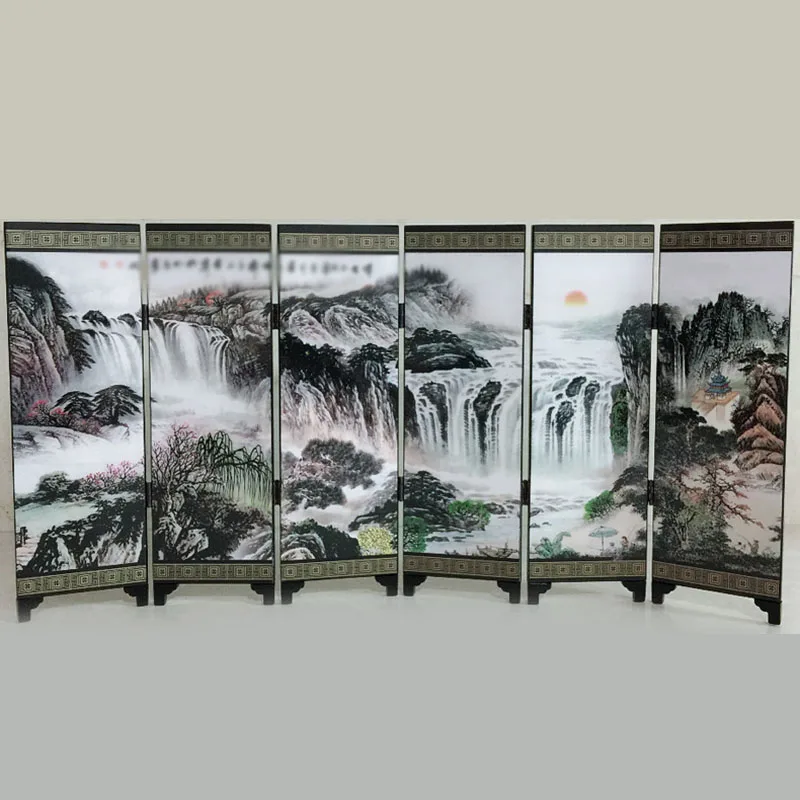 Mini Folding Screen Chinese Style Gift View Home Tabletop Decoration Doll Room Partition Divider 6 Panels Vintage Wood Screen
Mini Folding Screen Chinese Style Gift View Home Tabletop Decoration Doll Room Partition Divider 6 Panels Vintage Wood Screen