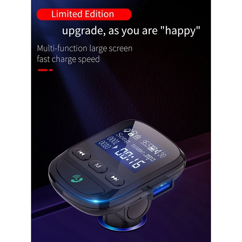 Universal Car Bluetooth 5.0 FM Transmitter Car MP3 Player USB Quick Charge 3.0 Fast Charging
Universal Car Bluetooth 5.0 FM Transmitter Car MP3 Player USB Quick Charge 3.0 Fast Charging