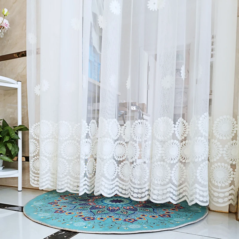 White Floral Embroiderd Sheer Curtains for Living Room Elegant Organza Voile Yard Patio Villa Parlor Door Drapes
White Floral Embroiderd Sheer Curtains for Living Room Elegant Organza Voile Yard Patio Villa Parlor Door Drapes