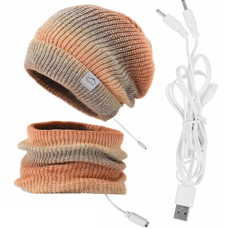 USB Heated Hat And Scarf Winter Soft Warm Knitted Beanie Hat Neck Warmer For Outdoor Skiing Camping Hunting
USB Heated Hat And Scarf Winter Soft Warm Knitted Beanie Hat Neck Warmer For Outdoor Skiing Camping Hunting