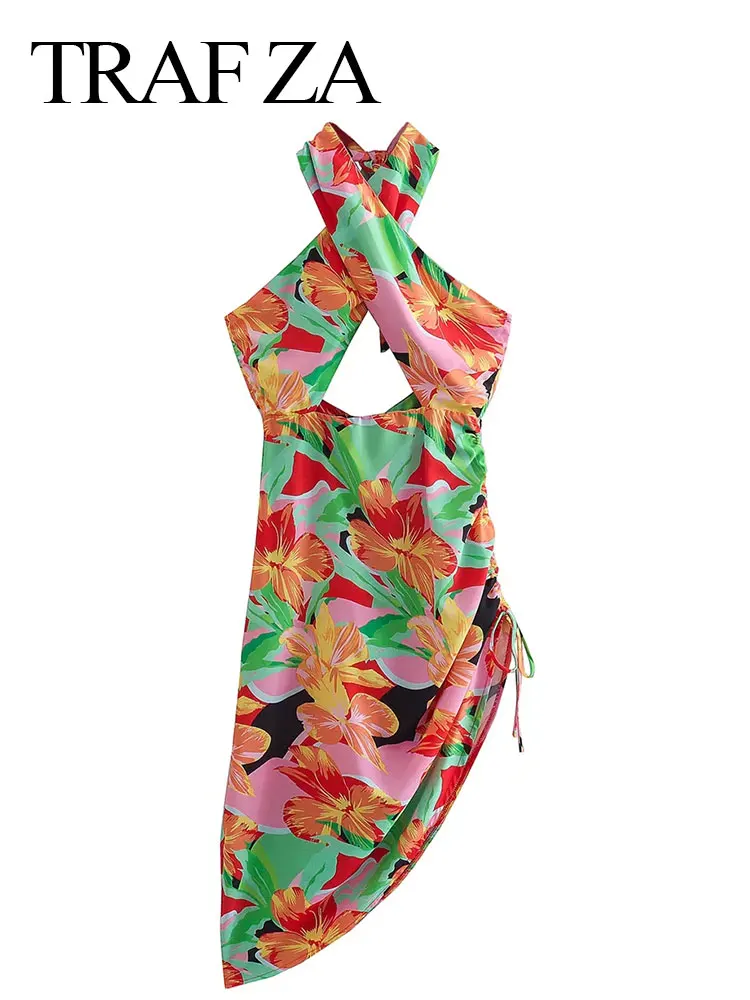 TRAF ZA Ladies Dress Asymmetric Sling Dress Cross Sleeveless Backless Bow Personalized Color Dress Sexy Fashion Party Street Top
TRAF ZA Ladies Dress Asymmetric Sling Dress Cross Sleeveless Backless Bow Personalized Color Dress Sexy Fashion Party Street Top