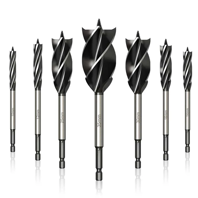 Cut Blade Twist Wood With Four-slot Auger Drill Bits For Set Drilling Bit Woodworking Hex Shank10mm-32mm
Cut Blade Twist Wood With Four-slot Auger Drill Bits For Set Drilling Bit Woodworking Hex Shank10mm-32mm