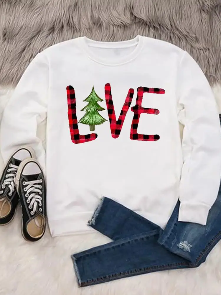 Plaid Love Letter Trend Graphic Sweatshirts Happy New Year Women Print Pullovers Merry Christmas O-neck Fashion Clothing
Plaid Love Letter Trend Graphic Sweatshirts Happy New Year Women Print Pullovers Merry Christmas O-neck Fashion Clothing