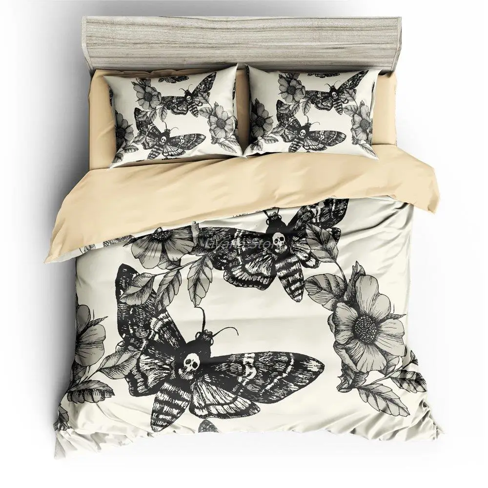 Bedding Cover Set Home Bed Clothes 3D Digital Printing Hand-painted Head Hawk Moth and Flowers Duvet Cover Sets
Bedding Cover Set Home Bed Clothes 3D Digital Printing Hand-painted Head Hawk Moth and Flowers Duvet Cover Sets