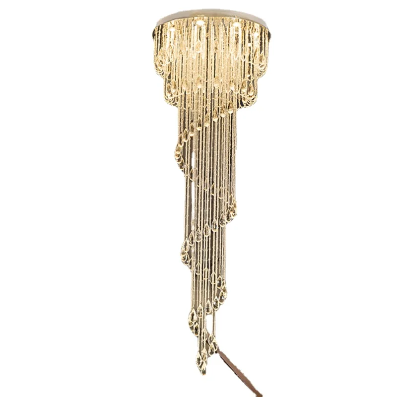 Modern Double Spiral Staircase Lustre Crystal Ceiling Chandelier Loft Restaurant Hotel Hall Long Illumination LightsCD
Modern Double Spiral Staircase Lustre Crystal Ceiling Chandelier Loft Restaurant Hotel Hall Long Illumination LightsCD