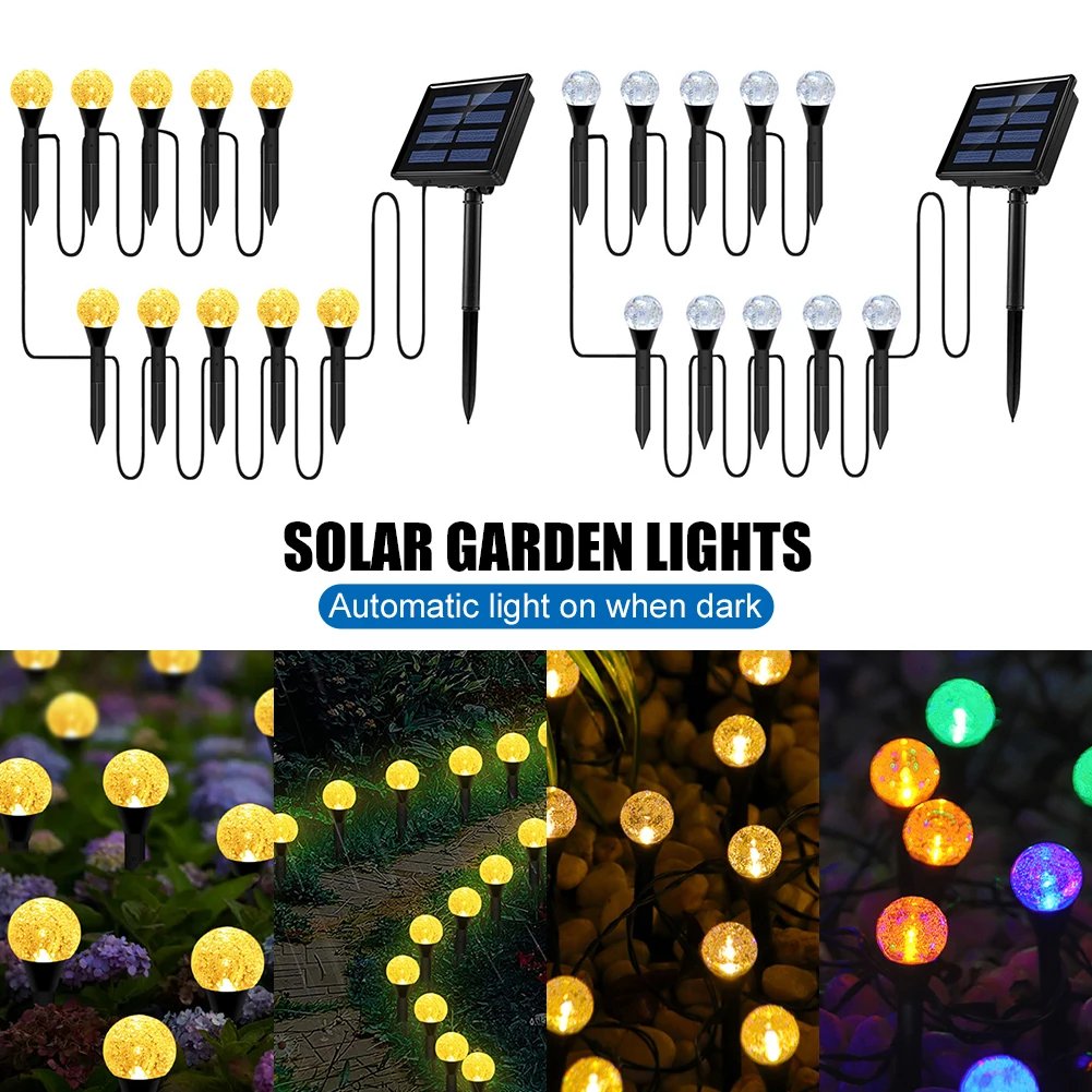 Solar String Lights Outdoor Led Crystal Globe Lights With 8 Modes Waterproof Solar Powered Patio Light For Garden Party Decor
Solar String Lights Outdoor Led Crystal Globe Lights With 8 Modes Waterproof Solar Powered Patio Light For Garden Party Decor