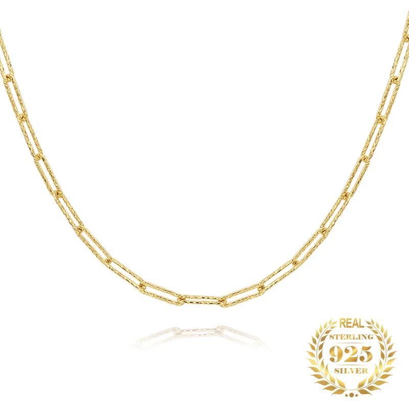 Original Design Fashion Jewelry 925 Sterling Silver Rectangle Hammered Paperclip Link Chain Necklace for Women Summer Choker
Original Design Fashion Jewelry 925 Sterling Silver Rectangle Hammered Paperclip Link Chain Necklace for Women Summer Choker