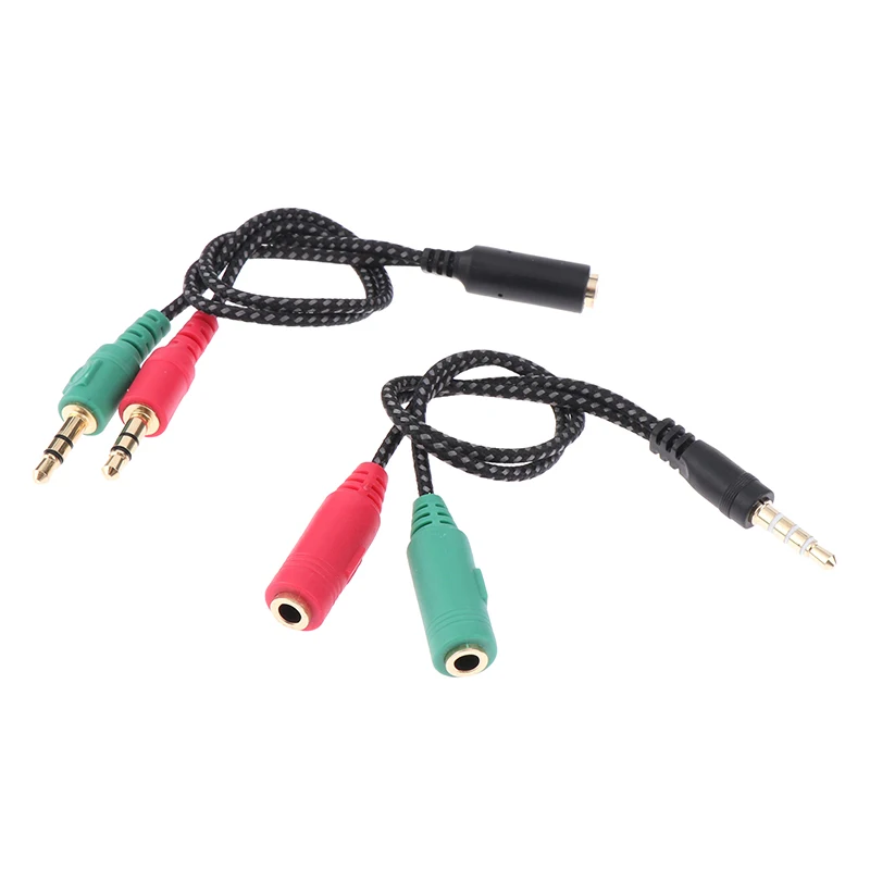New 2 in1 cable adapter splitter 3.5mm audio headphone microphone Audio cable headphone converter
New 2 in1 cable adapter splitter 3.5mm audio headphone microphone Audio cable headphone converter