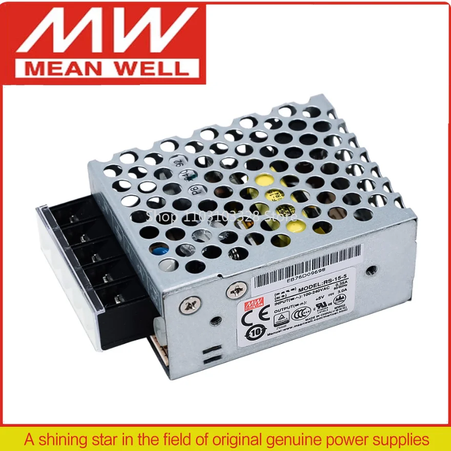 MEAN WELL RS-15 Импульсный источник питания 15 Вт
MEAN WELL RS-15 Импульсный источник питания 15 Вт