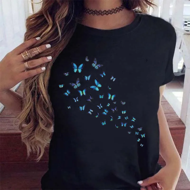 2022 Ladies T shirt butterfly Pattern Print Female Tees 90s Short Sleeve Casual streetwear Fashion Women Tshirts Plus Size XXXL
2022 Ladies T shirt butterfly Pattern Print Female Tees 90s Short Sleeve Casual streetwear Fashion Women Tshirts Plus Size XXXL