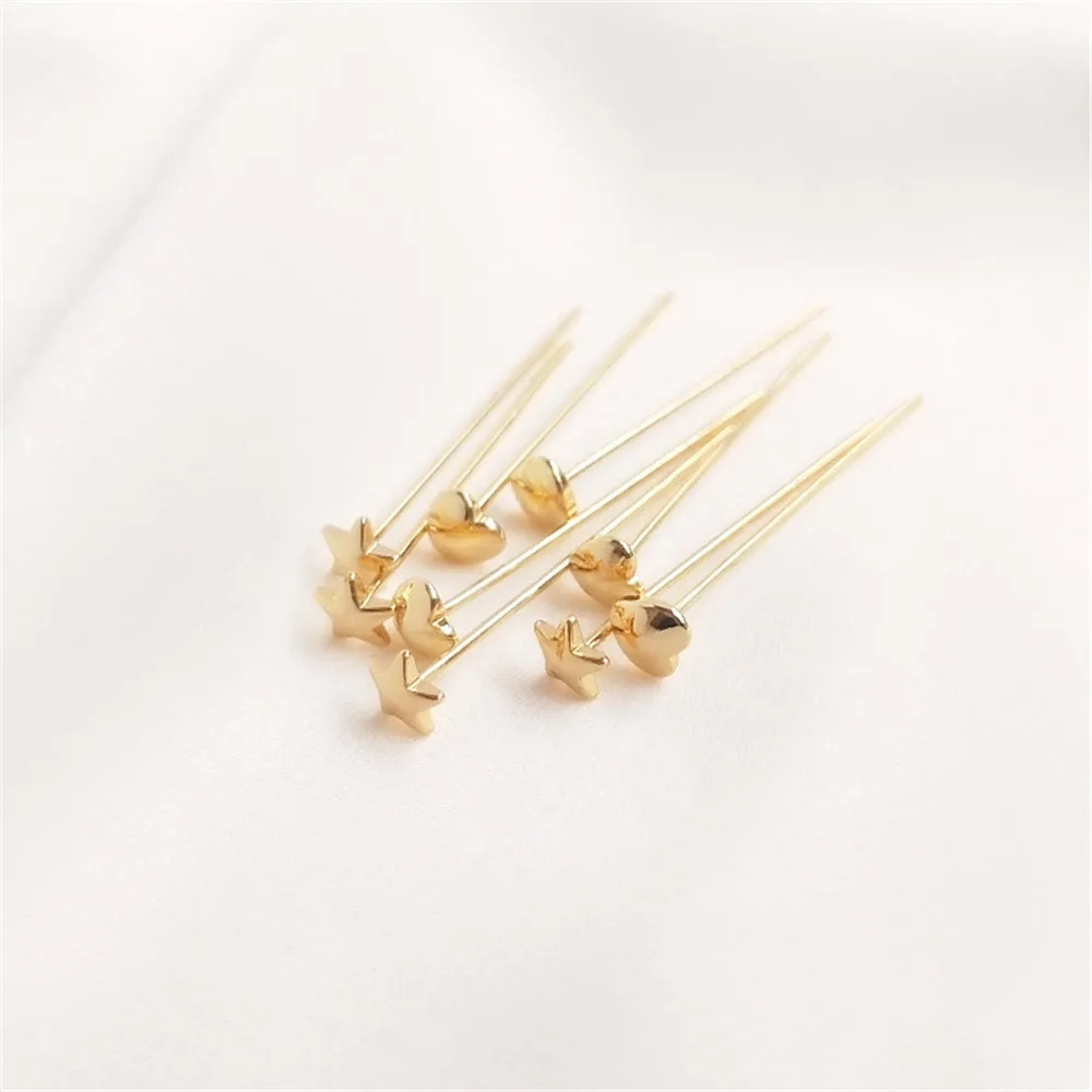 diy jewelry accessories 14K Gold Filled T word needle five star love shaped flat head needle handmade jewelry materials
diy jewelry accessories 14K Gold Filled T word needle five star love shaped flat head needle handmade jewelry materials