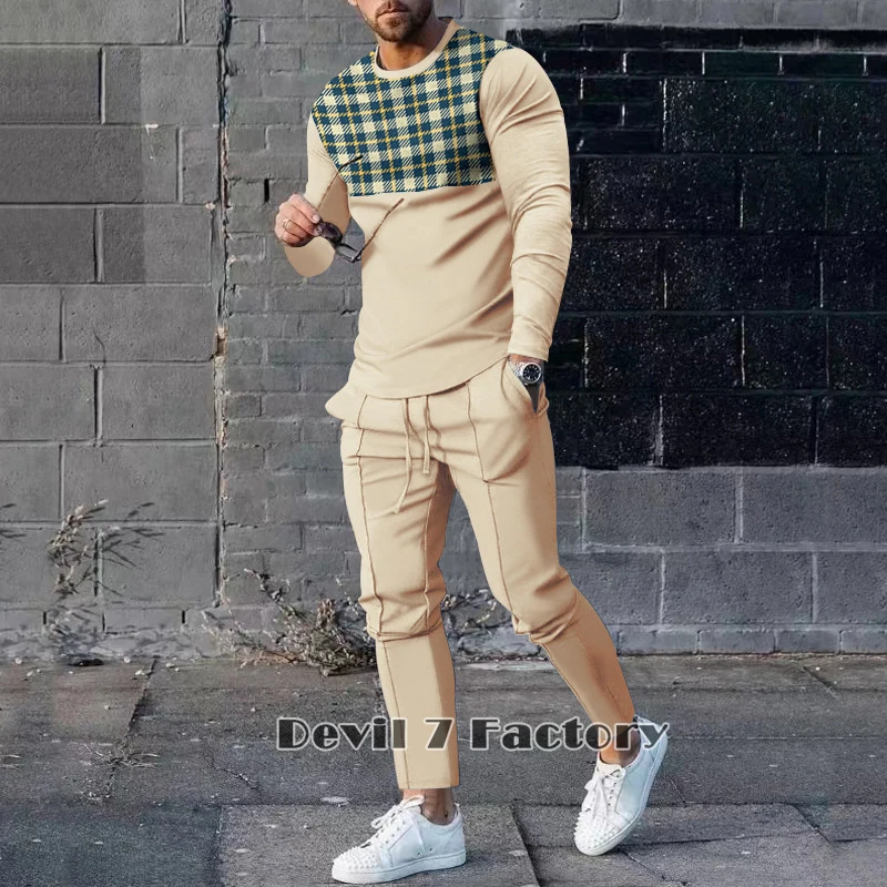 Men's T Shirt Long Sleeve Tracksuit Sets Fashion Autumn Sportswaer Jogger Pants Outfit High Quality Man Clothing Casual Trouser
Men's T Shirt Long Sleeve Tracksuit Sets Fashion Autumn Sportswaer Jogger Pants Outfit High Quality Man Clothing Casual Trouser