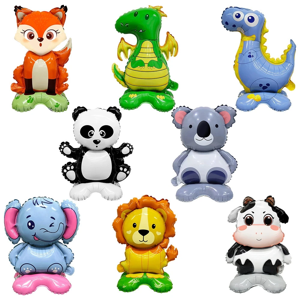 Cute Jungle Cartoon Animals Stand Balloons Dinosaur Elephant Lion Zoo Party Children's Toy Birthday Baby Shower Helium Balloon
Cute Jungle Cartoon Animals Stand Balloons Dinosaur Elephant Lion Zoo Party Children's Toy Birthday Baby Shower Helium Balloon