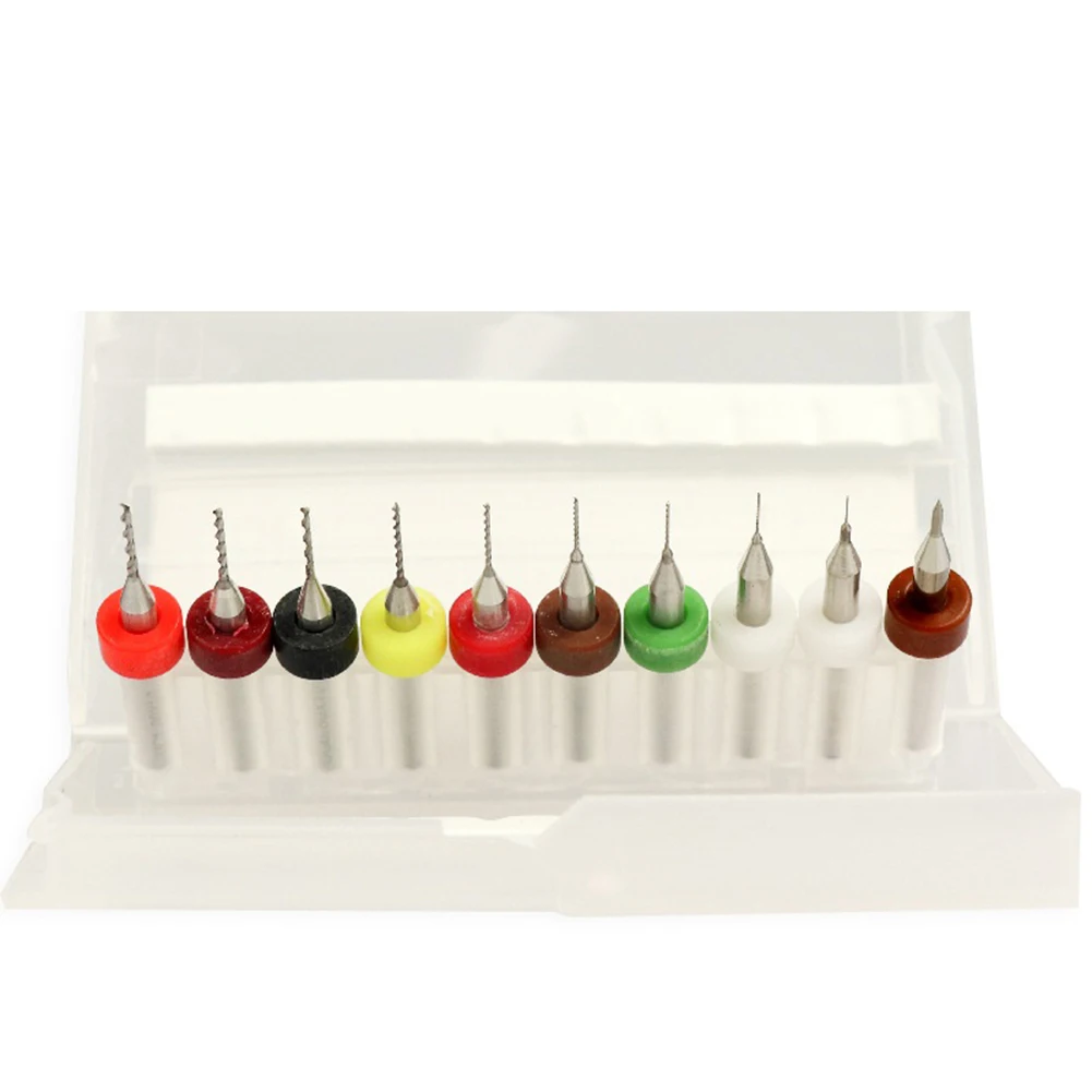 10 PCS 0.1-1.0MM Carbide Micro Mini Drill Bit Rotary Tools PCB Drill Bit Micro Small Drill Bi Engraving Bit (ring Random)
10 PCS 0.1-1.0MM Carbide Micro Mini Drill Bit Rotary Tools PCB Drill Bit Micro Small Drill Bi Engraving Bit (ring Random)