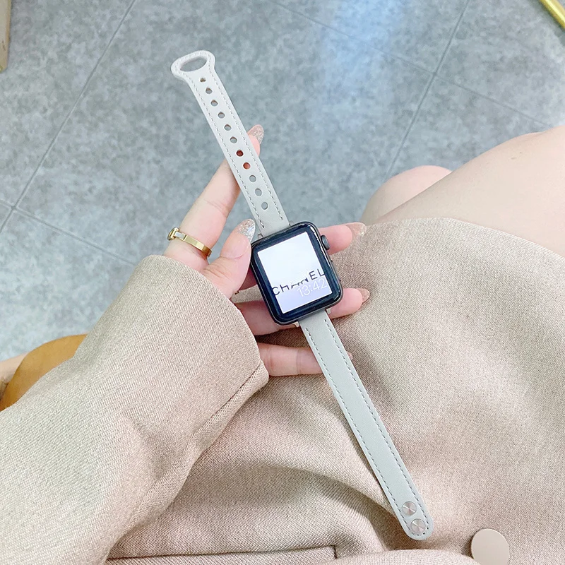 Ремешок для apple watch 7 band 41 мм 45 мм, тонкий кожаный браслет для iwatch series 6 se 5 4 3 40 мм 44 мм, 38 мм/42 мм
Ремешок для apple watch 7 band 41 мм 45 мм, тонкий кожаный браслет для iwatch series 6 se 5 4 3 40 мм 44 мм, 38 мм/42 мм