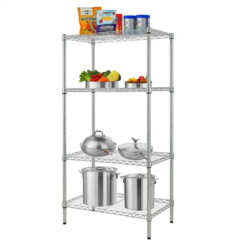 x 18''W x 59''H Wire Shelving, Adjustable 4-Shelf Metal Garage Storage Organizer, Chrome
x 18''W x 59''H Wire Shelving, Adjustable 4-Shelf Metal Garage Storage Organizer, Chrome