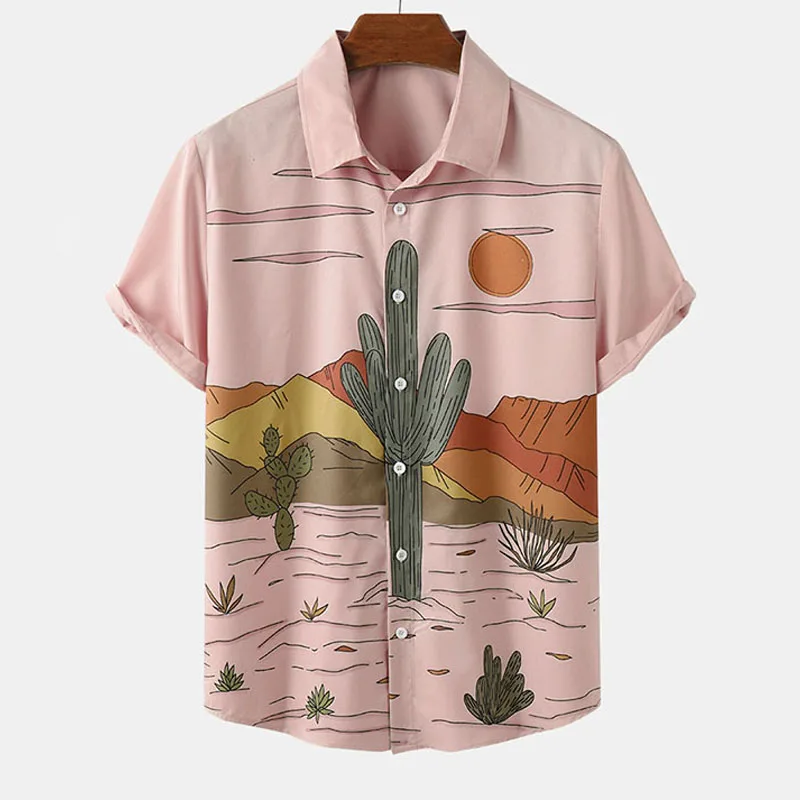 New Sunrise Shirt For Men Fashion Short Sleeve Hawaiian Men's Shirt Lapel High-quality Men's Shirt Button Beach Vacation Blouse
New Sunrise Shirt For Men Fashion Short Sleeve Hawaiian Men's Shirt Lapel High-quality Men's Shirt Button Beach Vacation Blouse