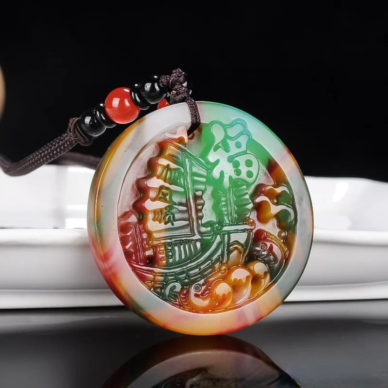 Natural Color Jade Sailboat Pendant Necklace Jadeite Chinese Fashion Jewelry Hand-Carved Charm Amulet Crafts Gifts for Women Men
Natural Color Jade Sailboat Pendant Necklace Jadeite Chinese Fashion Jewelry Hand-Carved Charm Amulet Crafts Gifts for Women Men