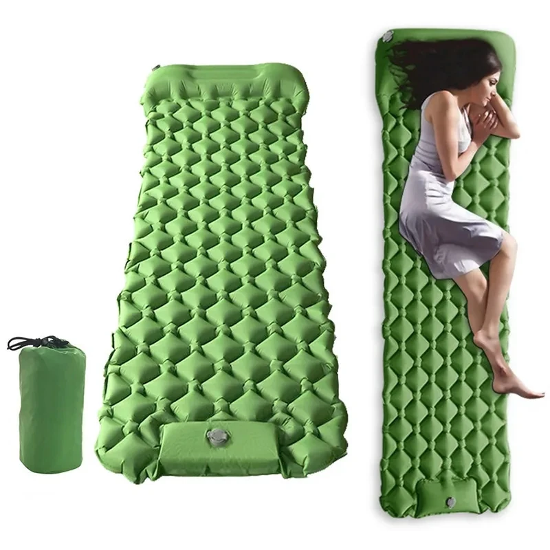 Camping Compact Ultralight Sleeping Air Pad Insulated Inflatable Camping Mat Sleeping Pad With Pillow
Camping Compact Ultralight Sleeping Air Pad Insulated Inflatable Camping Mat Sleeping Pad With Pillow