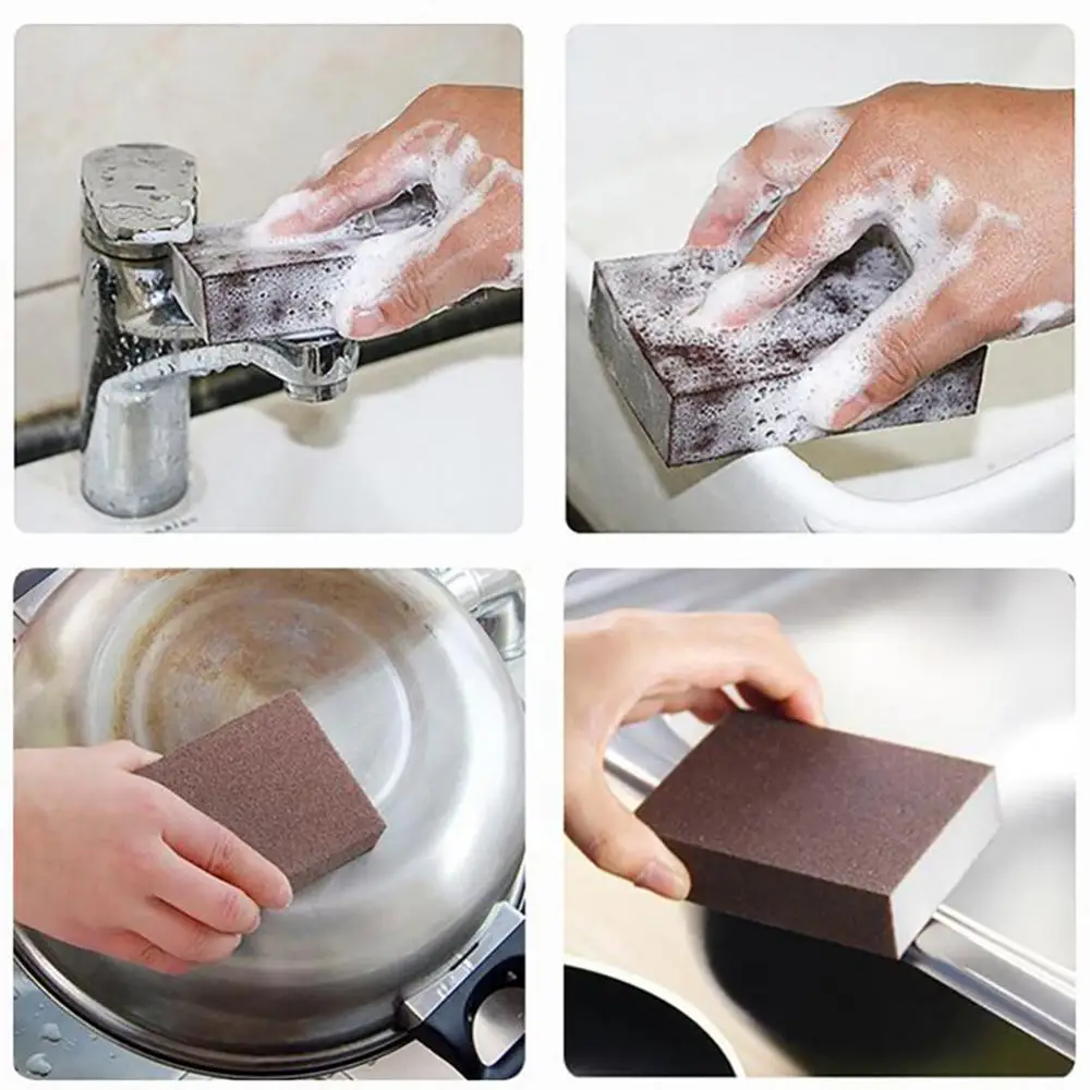 

Sponge Brush Diamond Sponge Carborundum Kitchen Cleaning Washing Tool Household Pots Bowls Ladles Rust Removing Cleaner Tools