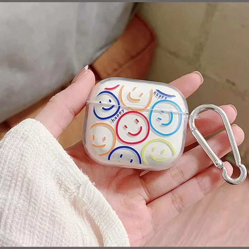 Wholesale Smiley Transparent Protective Cover Clear Tpu For Apple Airpod 1/2 Cases For Airpods 3 2 1 Case Funda With Keychain
Wholesale Smiley Transparent Protective Cover Clear Tpu For Apple Airpod 1/2 Cases For Airpods 3 2 1 Case Funda With Keychain