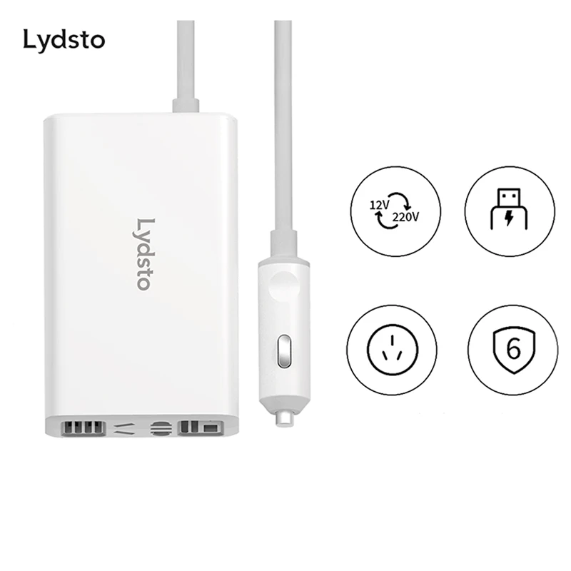 Новый стандартный автомобильный инвертор Youpin Lydsto от 12 В до 220 В, 100 Вт, выход высокой мощности, розетка с пятью отверстиями
Новый стандартный автомобильный инвертор Youpin Lydsto от 12 В до 220 В, 100 Вт, выход высокой мощности, розетка с пятью отверстиями
