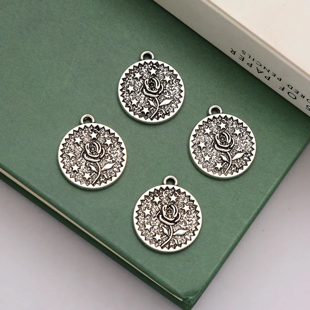 20pcs/lot--17x20mm Antique Silver Plated Rose Charms Flower Pendants For Jewelry Making Supplies Diy Bracelets Earring Necklace
20pcs/lot--17x20mm Antique Silver Plated Rose Charms Flower Pendants For Jewelry Making Supplies Diy Bracelets Earring Necklace