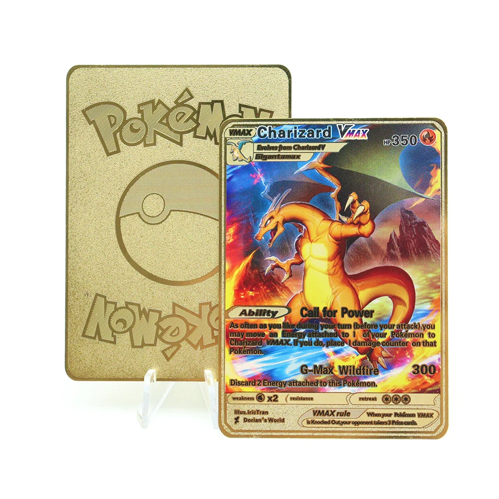 New Anime Pikachu Charizard Pokemon Metal Cards GX EX Vmax Birthday Gift Limited Edition Hobbies Collection Cards Toys
New Anime Pikachu Charizard Pokemon Metal Cards GX EX Vmax Birthday Gift Limited Edition Hobbies Collection Cards Toys