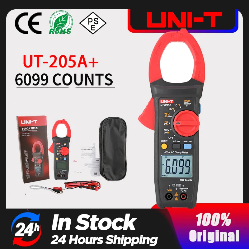 Фотоцифровой измеритель зажима UT205A + UT206A + 1000V AC DC напряжение A ток Автоматический диапазон измерения температуры сопротивления мультиметр А...
Фотоцифровой измеритель зажима UT205A + UT206A + 1000V AC DC напряжение A ток Автоматический диапазон измерения температуры сопротивления мультиметр А...