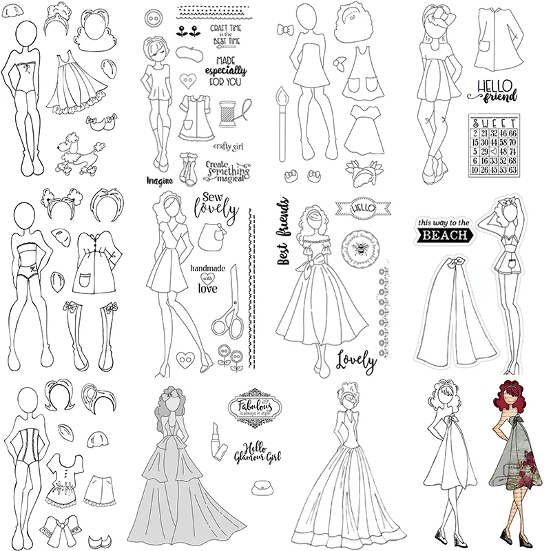 Mixed Media Dolls Lovely Doll Stamp Pretty Girls Women Transparent Clear Stamps for DIY Scrapbooking Paper Cards Craft 2022 New
Mixed Media Dolls Lovely Doll Stamp Pretty Girls Women Transparent Clear Stamps for DIY Scrapbooking Paper Cards Craft 2022 New