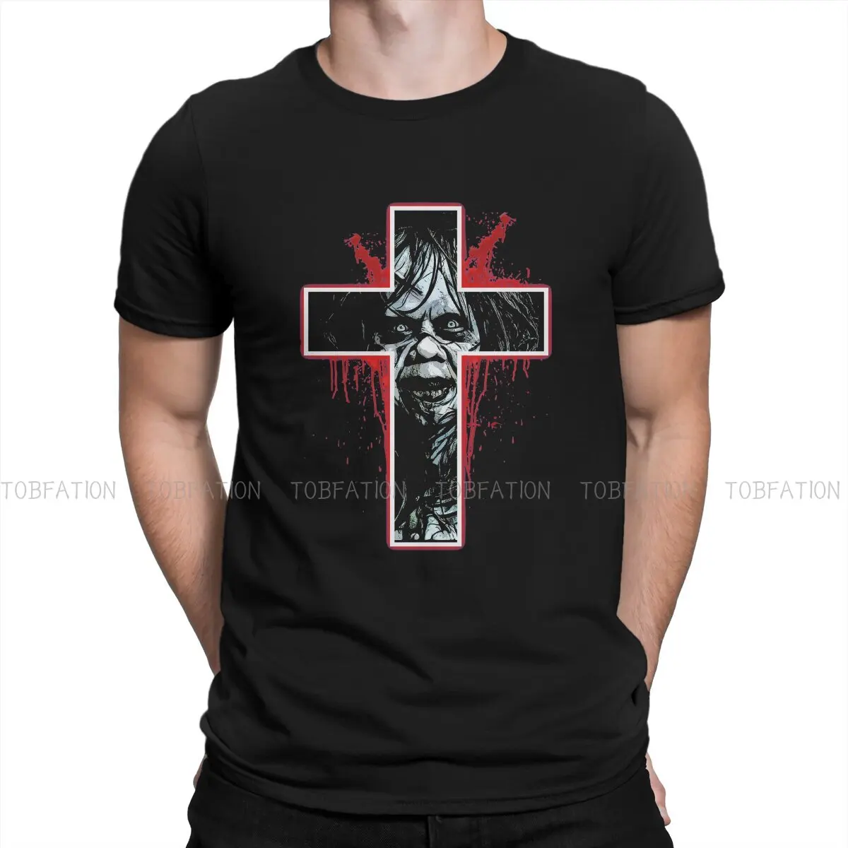 The Exorcist, фильм ужасов, тканевая футболка Regan, кресты, базовая футболка, Мужская футболка, модная футболка с принтом
The Exorcist, фильм ужасов, тканевая футболка Regan, кресты, базовая футболка, Мужская футболка, модная футболка с принтом