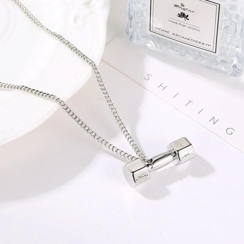 Fitness Dumbbell Pendant Necklace Chain for Women Men Simple Hip Hop Creative Charm Fashion Collar Choker Jewelry Birthday Gifts
Fitness Dumbbell Pendant Necklace Chain for Women Men Simple Hip Hop Creative Charm Fashion Collar Choker Jewelry Birthday Gifts