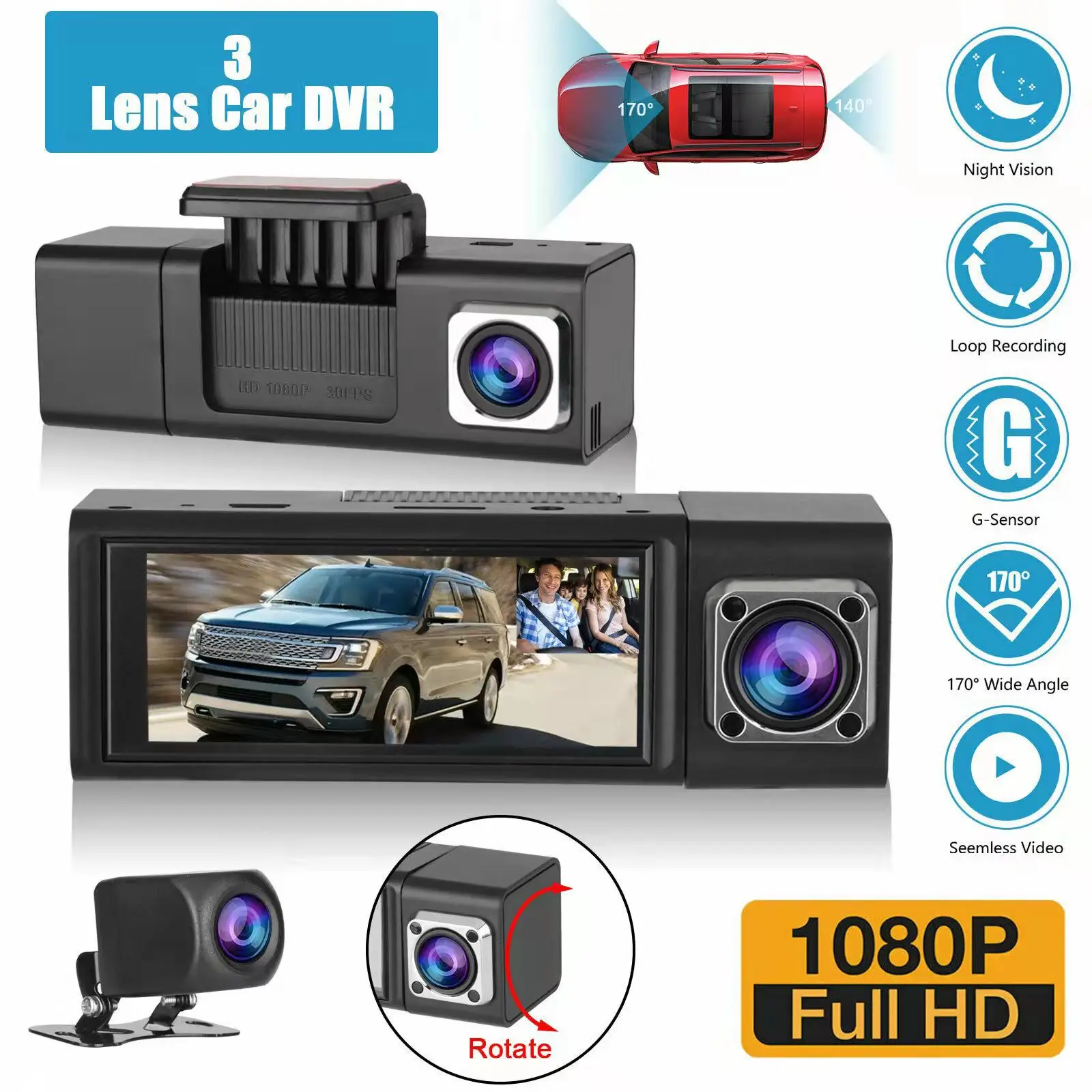 3.18inch FHD Car DVR Dash Cam Hidden Video Recorder 1080P IR Night Vision Parking Aid Loop Recording 3 Channel Dash Cam Recorder
3.18inch FHD Car DVR Dash Cam Hidden Video Recorder 1080P IR Night Vision Parking Aid Loop Recording 3 Channel Dash Cam Recorder