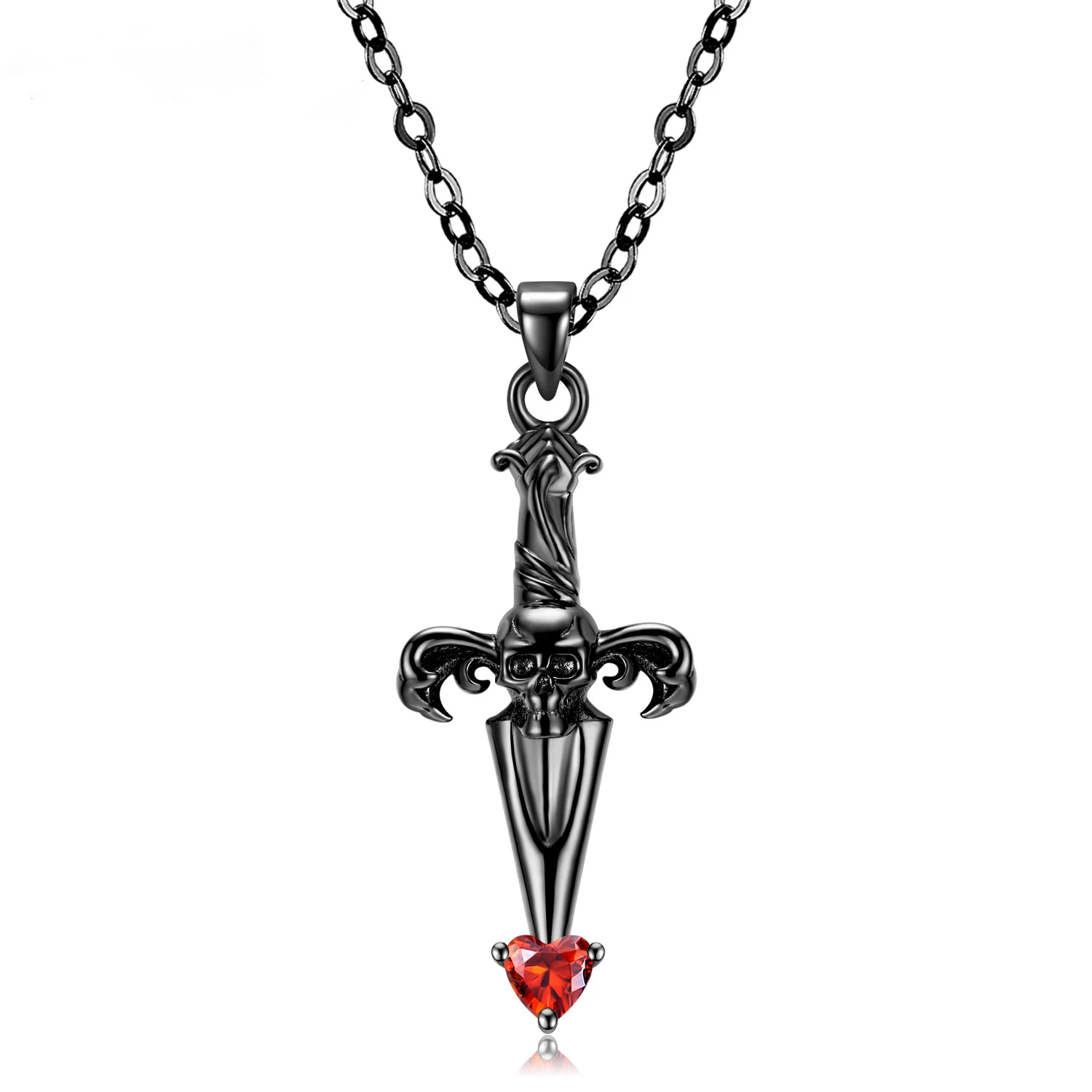 XSL JIAMEI S925 Sterling Silver Cross Sword Piercing Heart Necklace Dark Wind 5A Ruby Clavicle Chain Luxury Fine Jewelry 
XSL JIAMEI S925 Sterling Silver Cross Sword Piercing Heart Necklace Dark Wind 5A Ruby Clavicle Chain Luxury Fine Jewelry