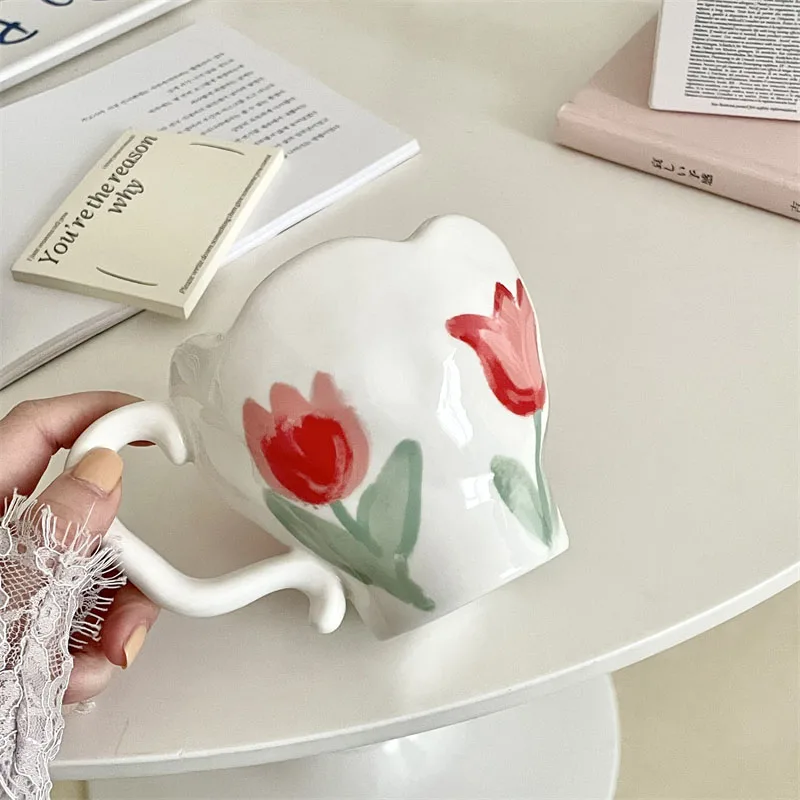 Irregular Tulip Mug 커피잔 Vintage Korean Style Ceramic Breakfast Cup Milk Coffee Cup For Home Tableware اكواب
Irregular Tulip Mug 커피잔 Vintage Korean Style Ceramic Breakfast Cup Milk Coffee Cup For Home Tableware اكواب
