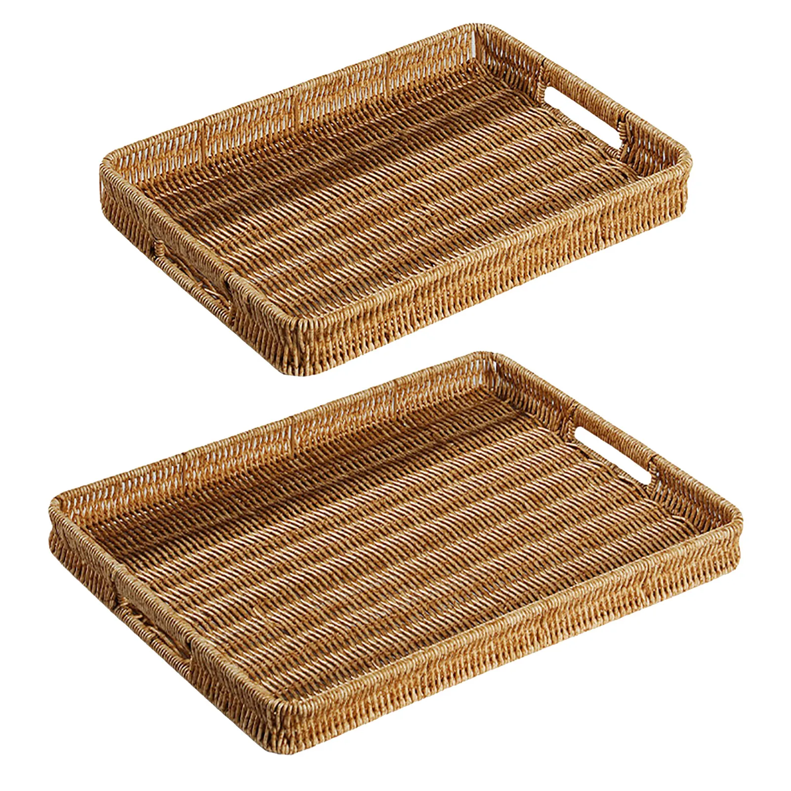 Storage Basket Rattan Serving Tray Wicker Woven Basket Rectangular Bathroom Tray Woven Bread Baskets With Handles For Parties 
Storage Basket Rattan Serving Tray Wicker Woven Basket Rectangular Bathroom Tray Woven Bread Baskets With Handles For Parties