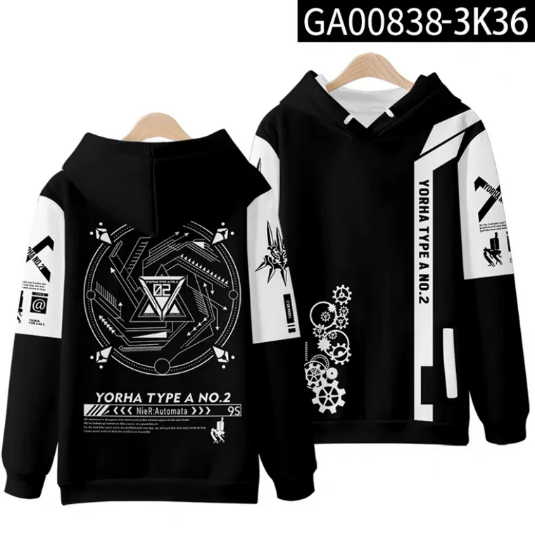 

Novelty Creative Hot Game NieR:Automata 3D Print Men/Womens spring Fashion Zipper Hoodies Sweatshirt Boys/Girls anime Pollover