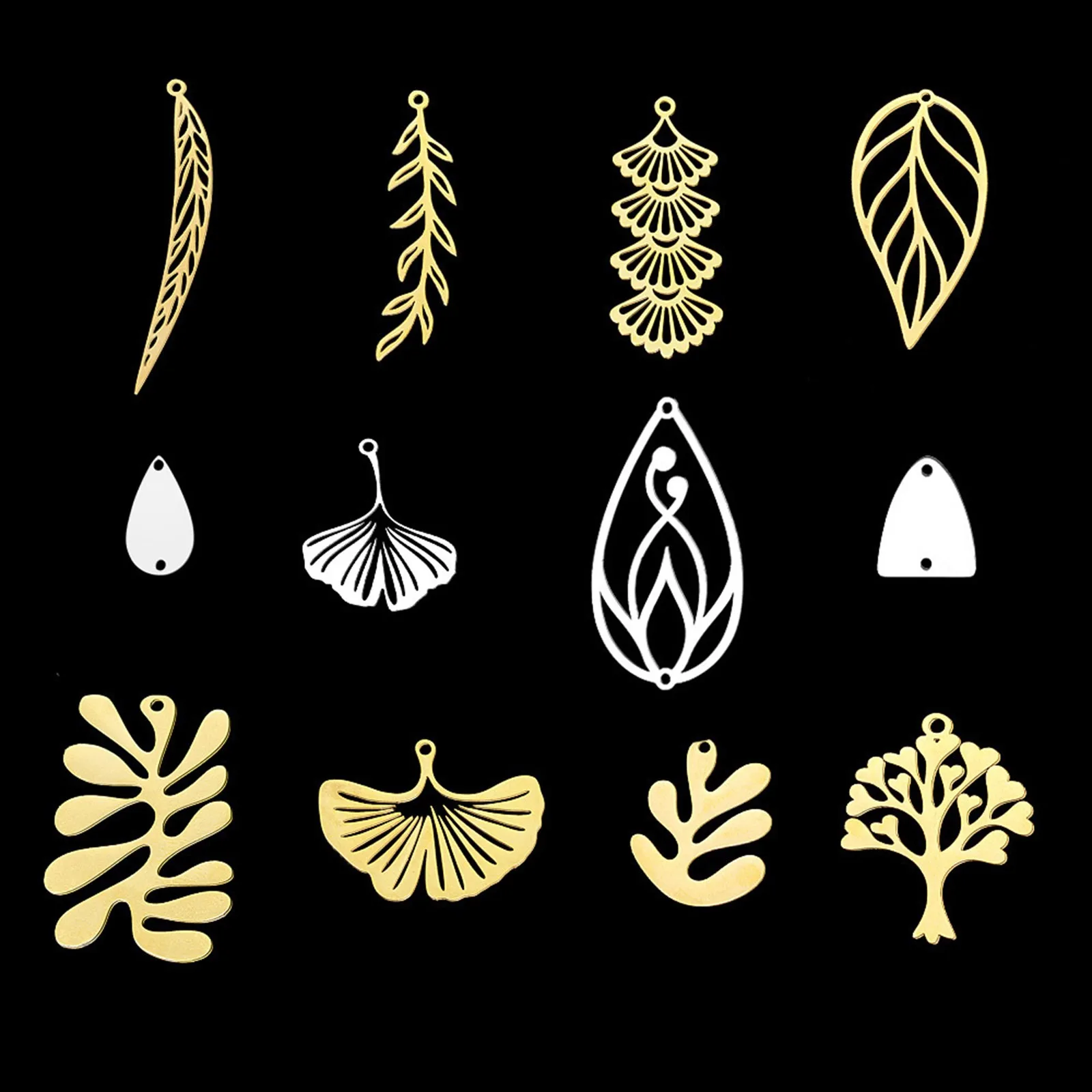 Fashion Stainless Steel Charms Gold Color Metal Plant Leaf Pendants DIY Making Earrings Necklace Women Jewelry Gifts,2PCs
Fashion Stainless Steel Charms Gold Color Metal Plant Leaf Pendants DIY Making Earrings Necklace Women Jewelry Gifts,2PCs